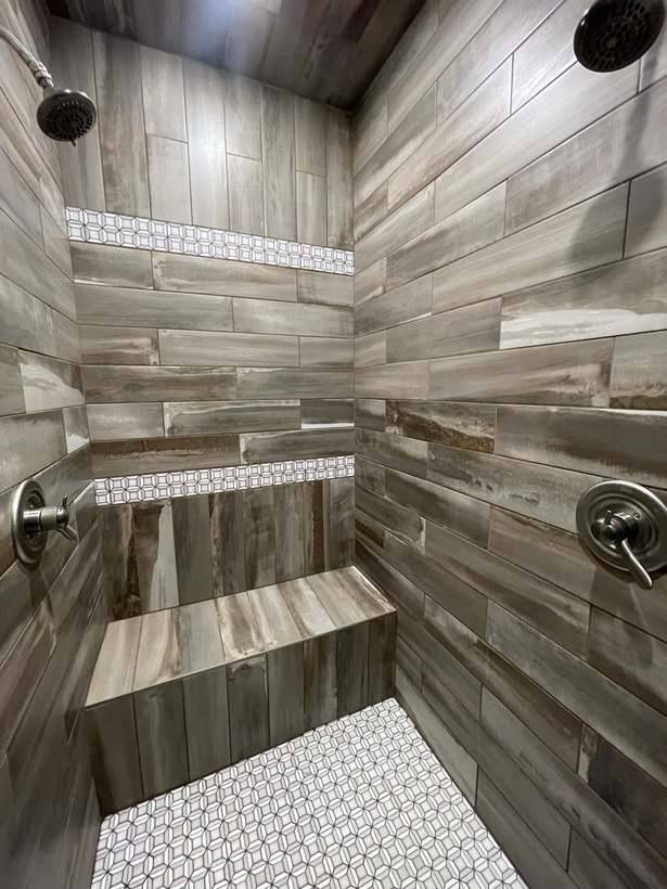 Barrier-free walk-in shower with dual shower heads in Rockville, MN