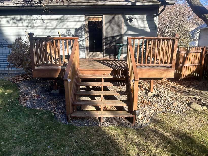 The Sartell, MN deck before resurfacing