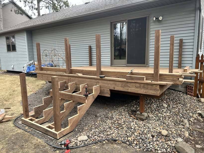 New stair framing under construction